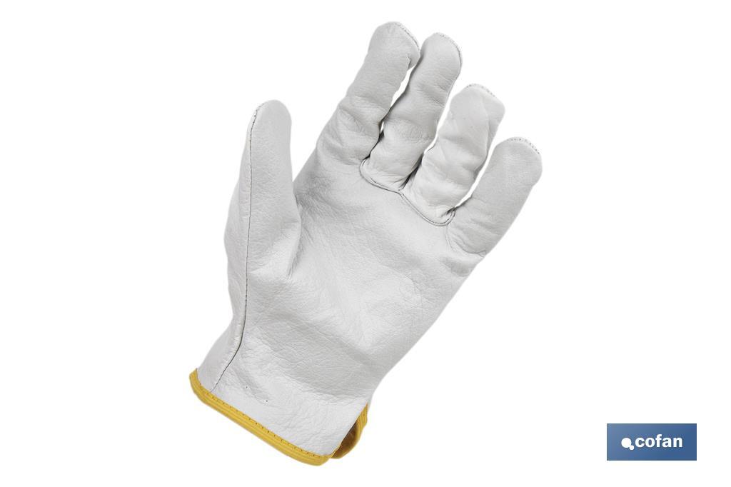 Gants de sécurité anti-chaleur en cuir de buffle | Tailles : 7, 8, 9, 10 et 11. - Cofan